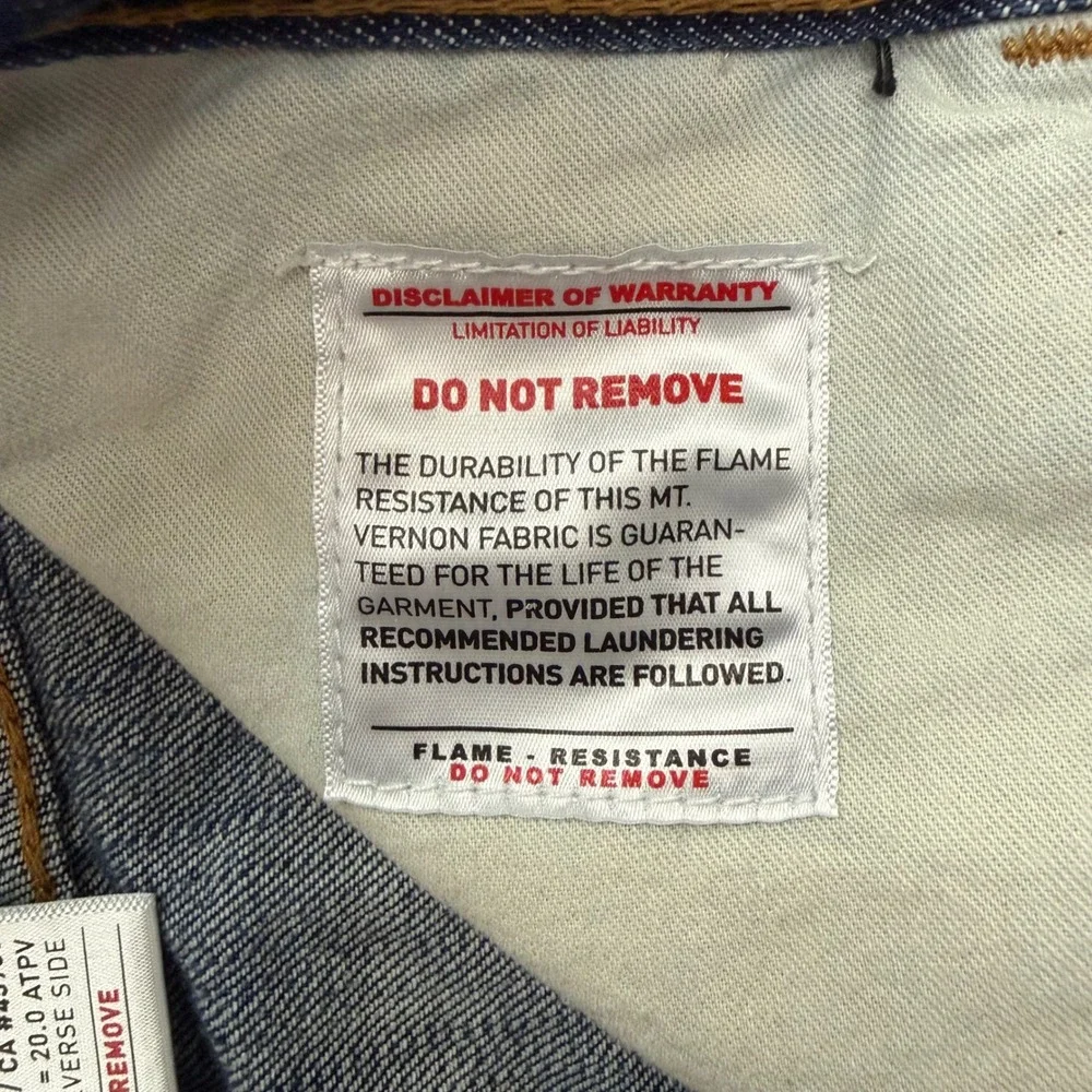 Ariat M5 Slim Straight Jeans Mens 32x30 Blue FR Flame Resistant Work Denim Pants
